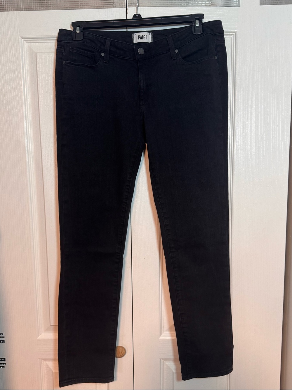 Paige black denim skinny jeans size 30